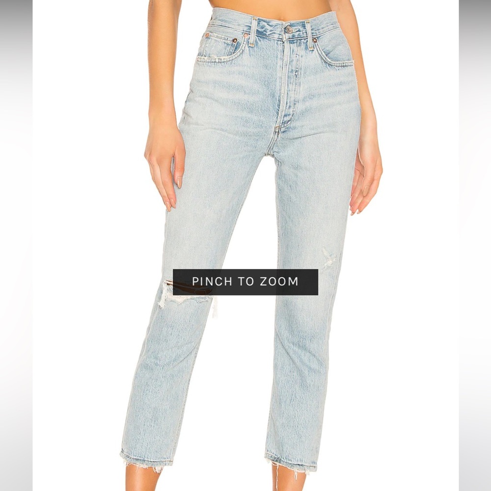 Agolde Riley straight leg jeans Shatter 25 - Picture 2 of 8